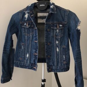 Abercrombie & Fitch Destroyed Denim Jacket